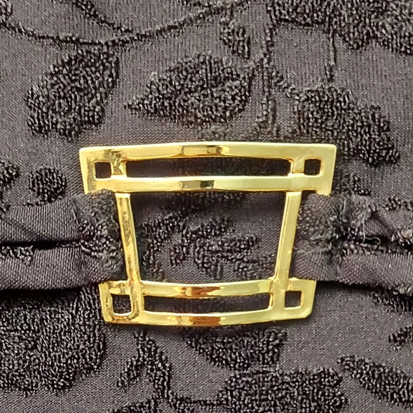 Joseph Ribkoff Vintage Black Tonal Floral Jacquard Asymmetrical Tunic Top - Picture 8 of 15